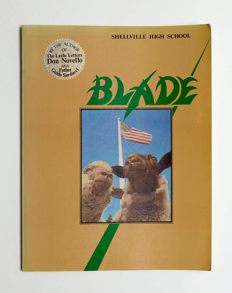 Don Novello, The Blade, 1984, courtesy Fulford