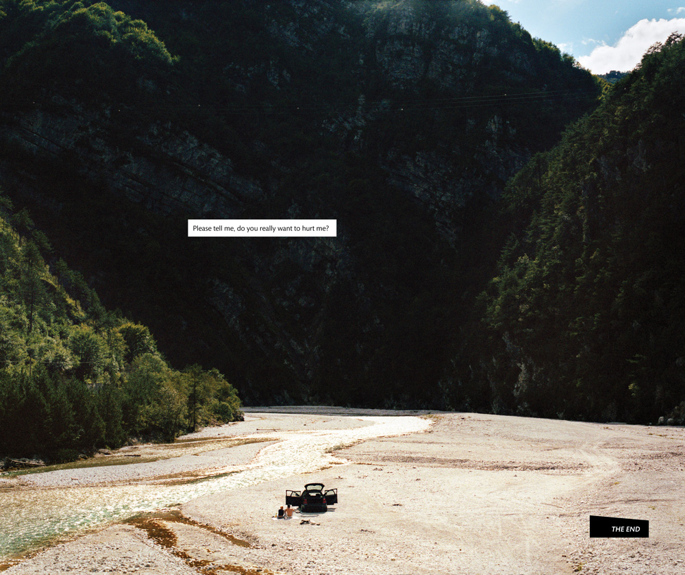 'Please tell me, do you really want to hurt me?', The End, courtesy Fotoromanzo Italiano